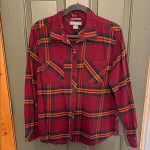 Natural Reflections Burgundy Plaid Shirt